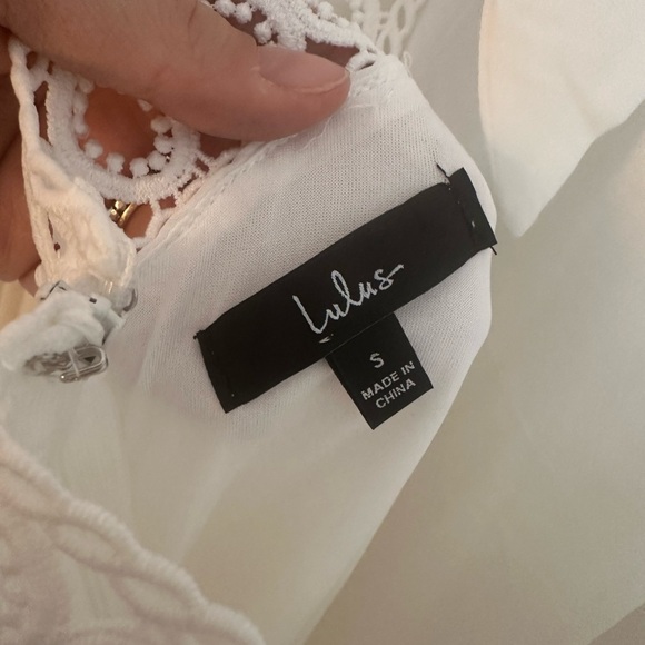 Lulus White High Neck Open Back Dress size S - Picture 3 of 6